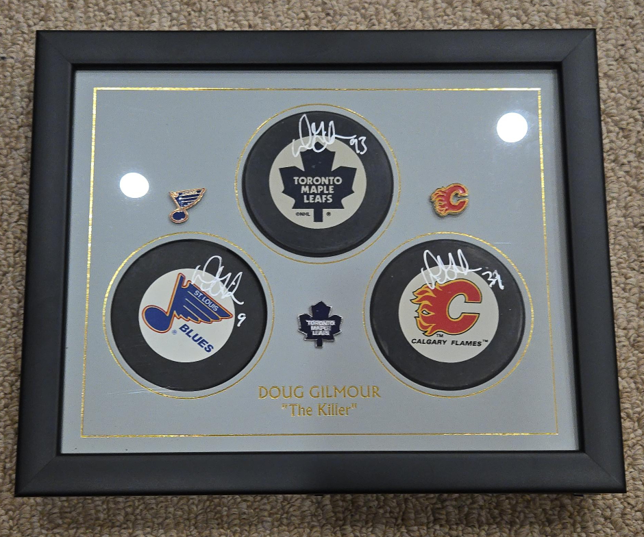 Doug Gilmour Framed Hockey Puck Display thumbnail