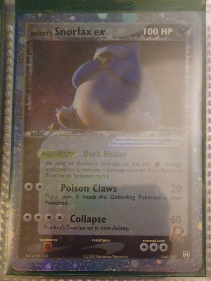 Rocket's Snorlax ex Pokemon Card thumbnail