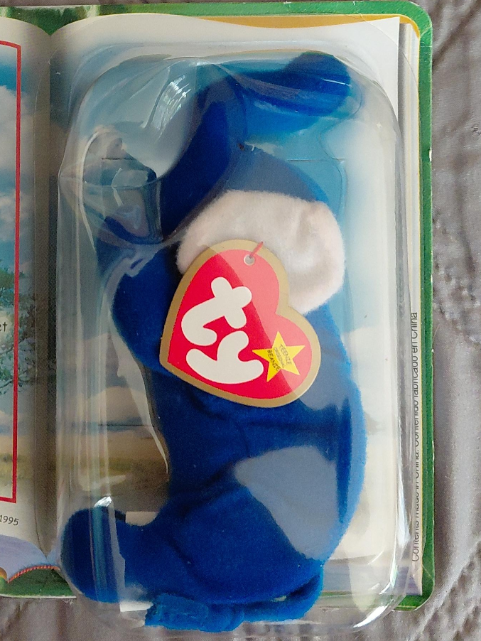 New 1995 Ty Beanie Baby - Royal Blue Elephant thumbnail