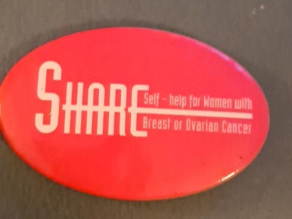 SHARE Breast or Ovarian Cancer Awareness Pin thumbnail