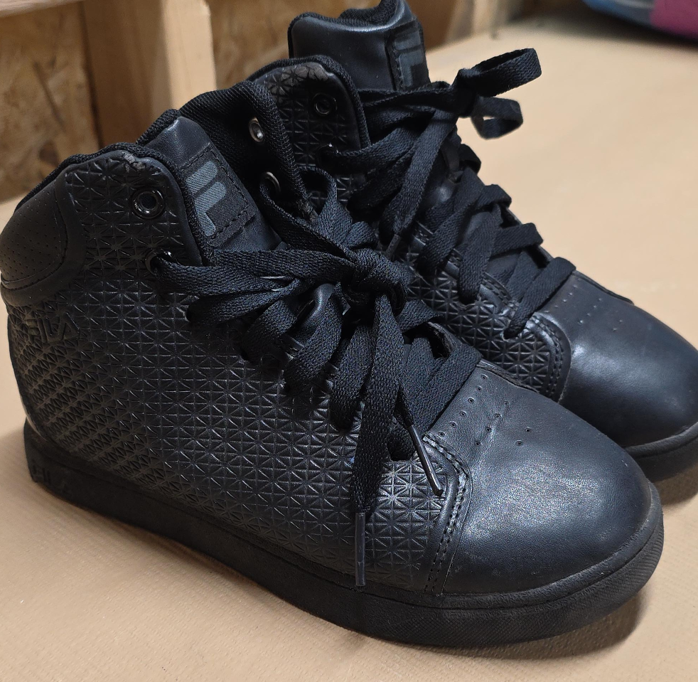 Fila Black High Top Sneakers - US Size 2 thumbnail