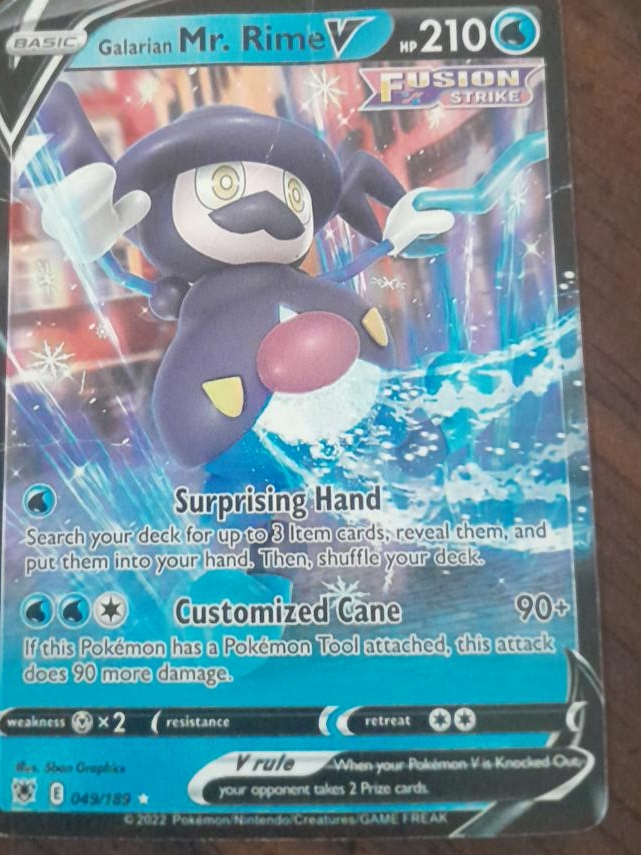 Galarian Mr. Rime V Pokemon Card thumbnail