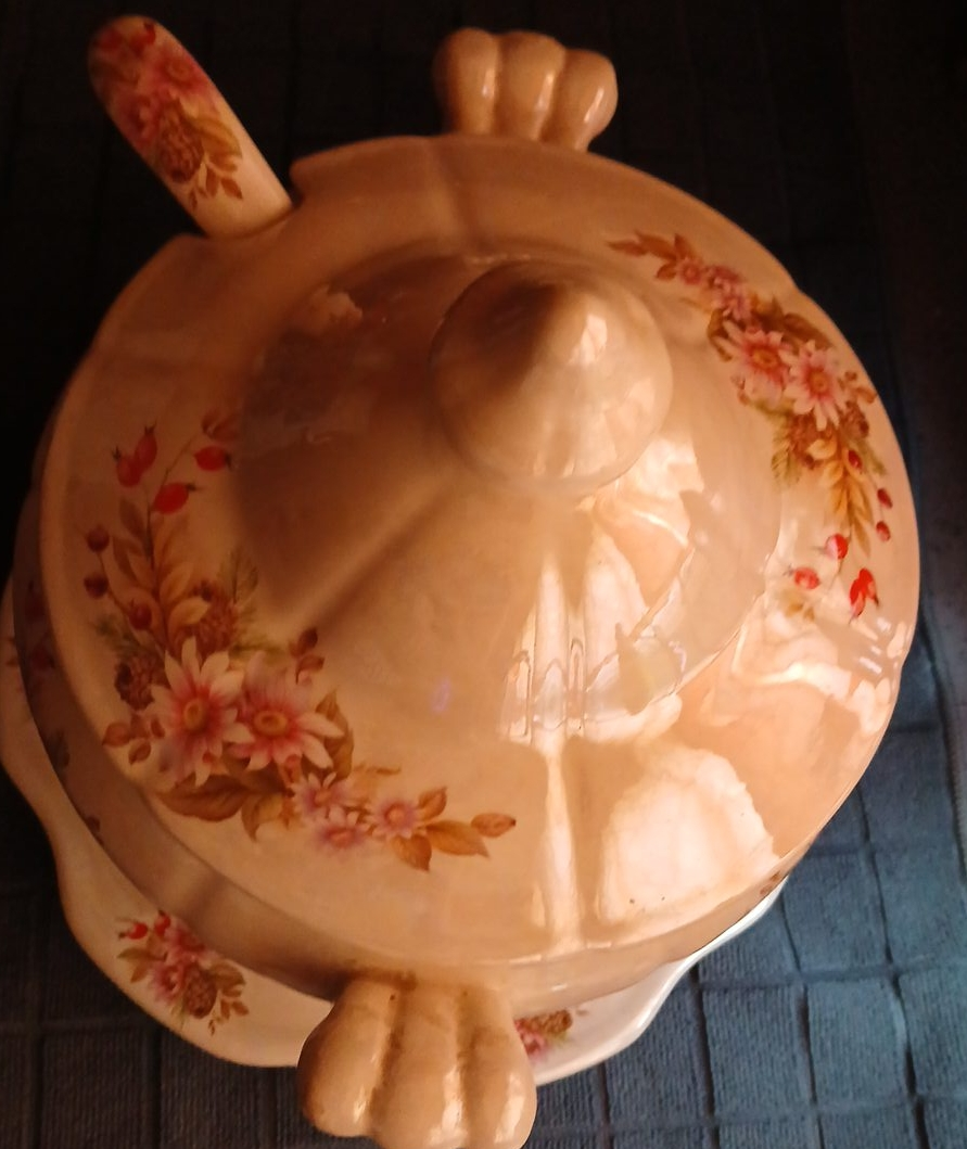 Floral Patterned Ceramic Soup Tureen thumbnail
