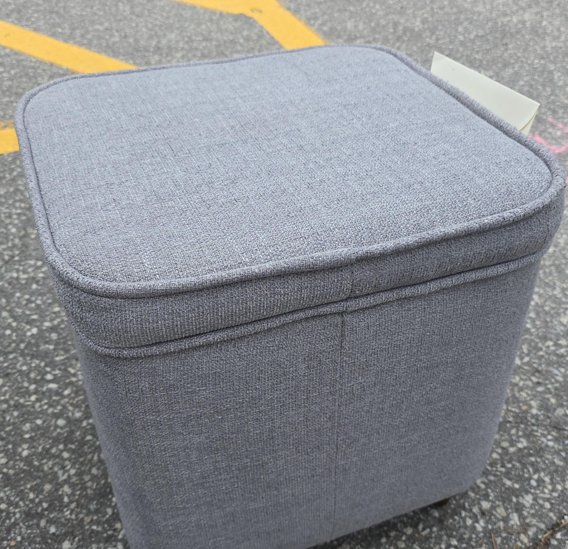 Grey Storage Ottoman