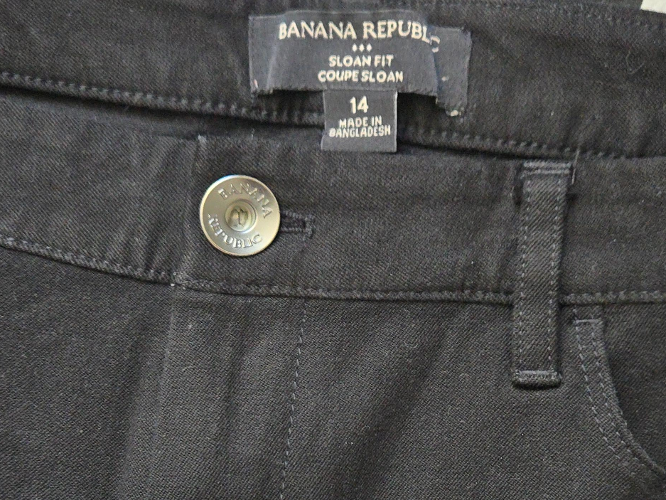 Banana Republic Sloan Fit Black Pants - Size 14 thumbnail
