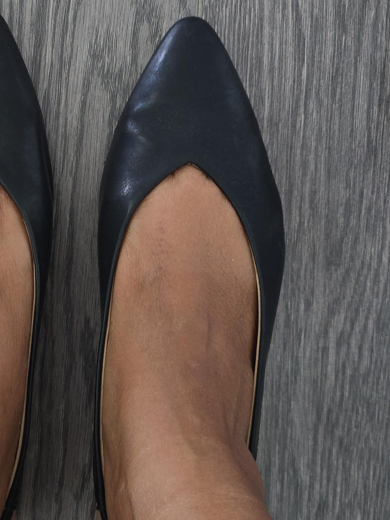H&M Black Slingback Flats - Size 40 thumbnail
