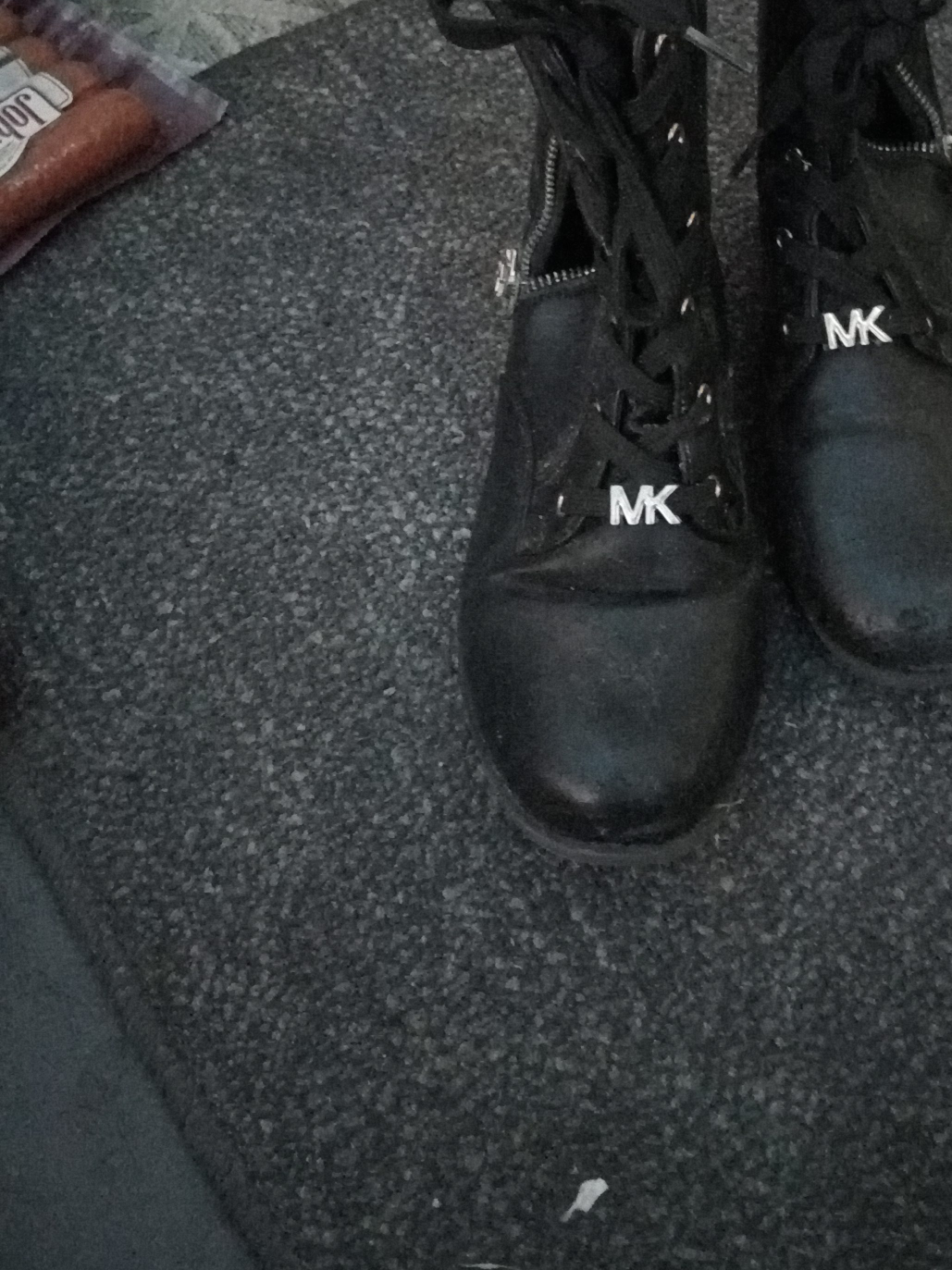 Michael Kors Black Lace-Up Boots thumbnail