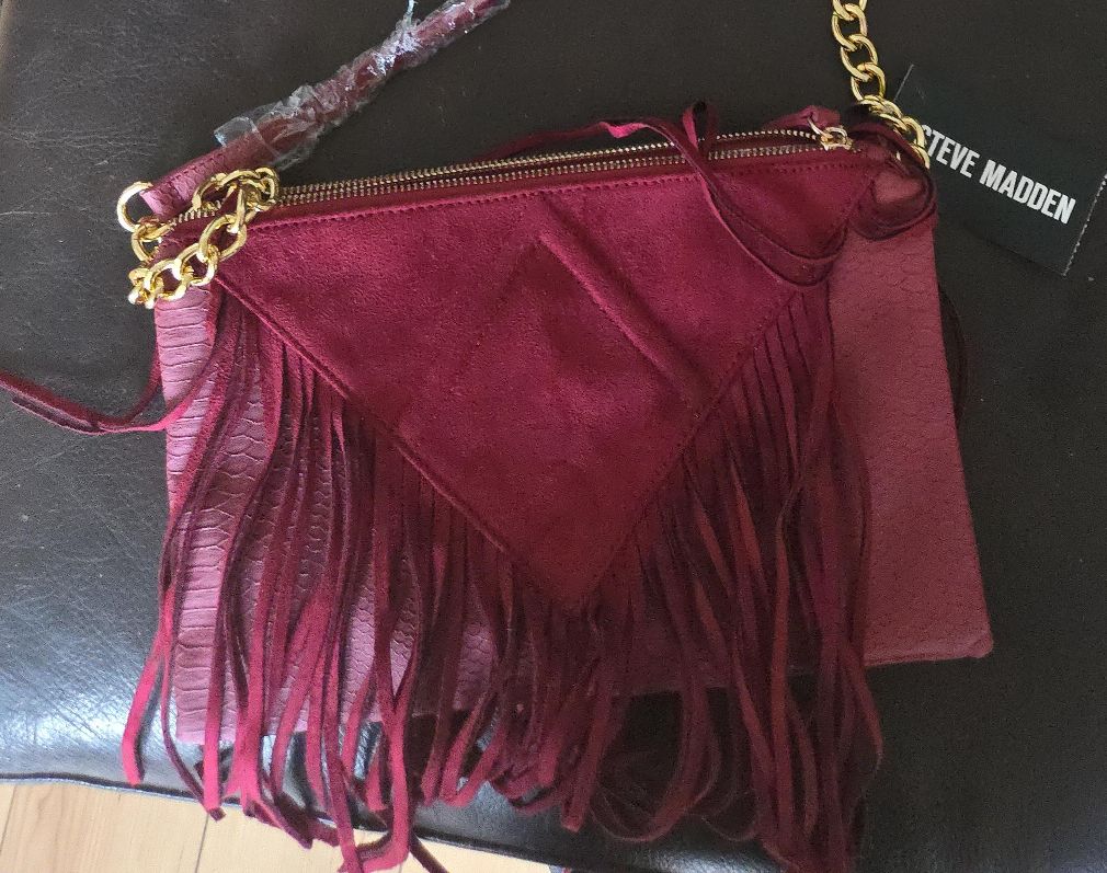 Steve Madden Fringe Crossbody Bag - Red thumbnail