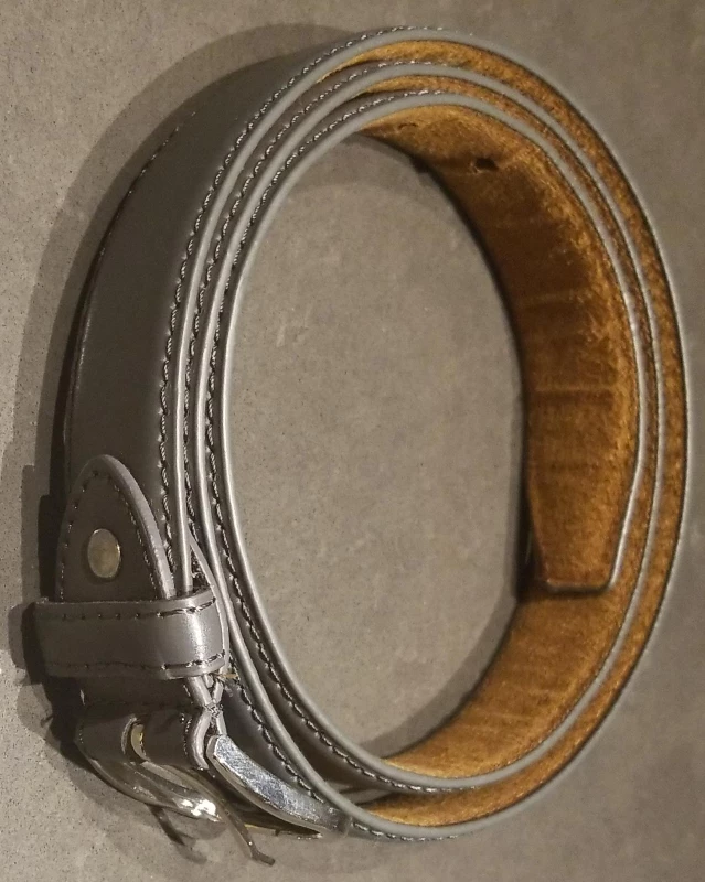 Grey Leather Belt thumbnail
