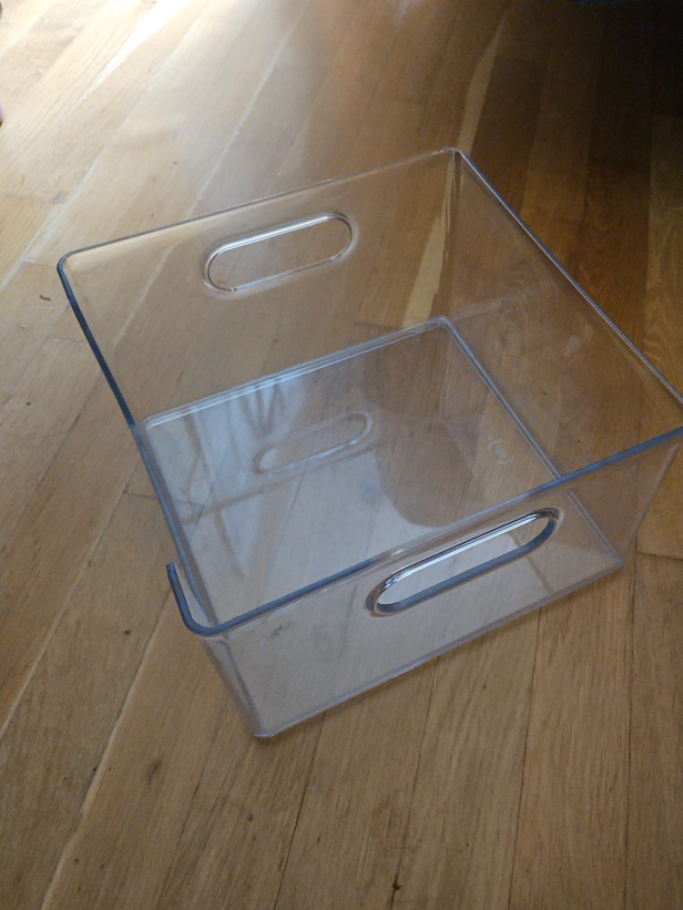 3PCS! Storage Bins - Clear and 2 Black thumbnail