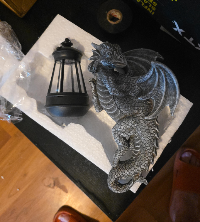Dragon Statue with LED Lantern thumbnail