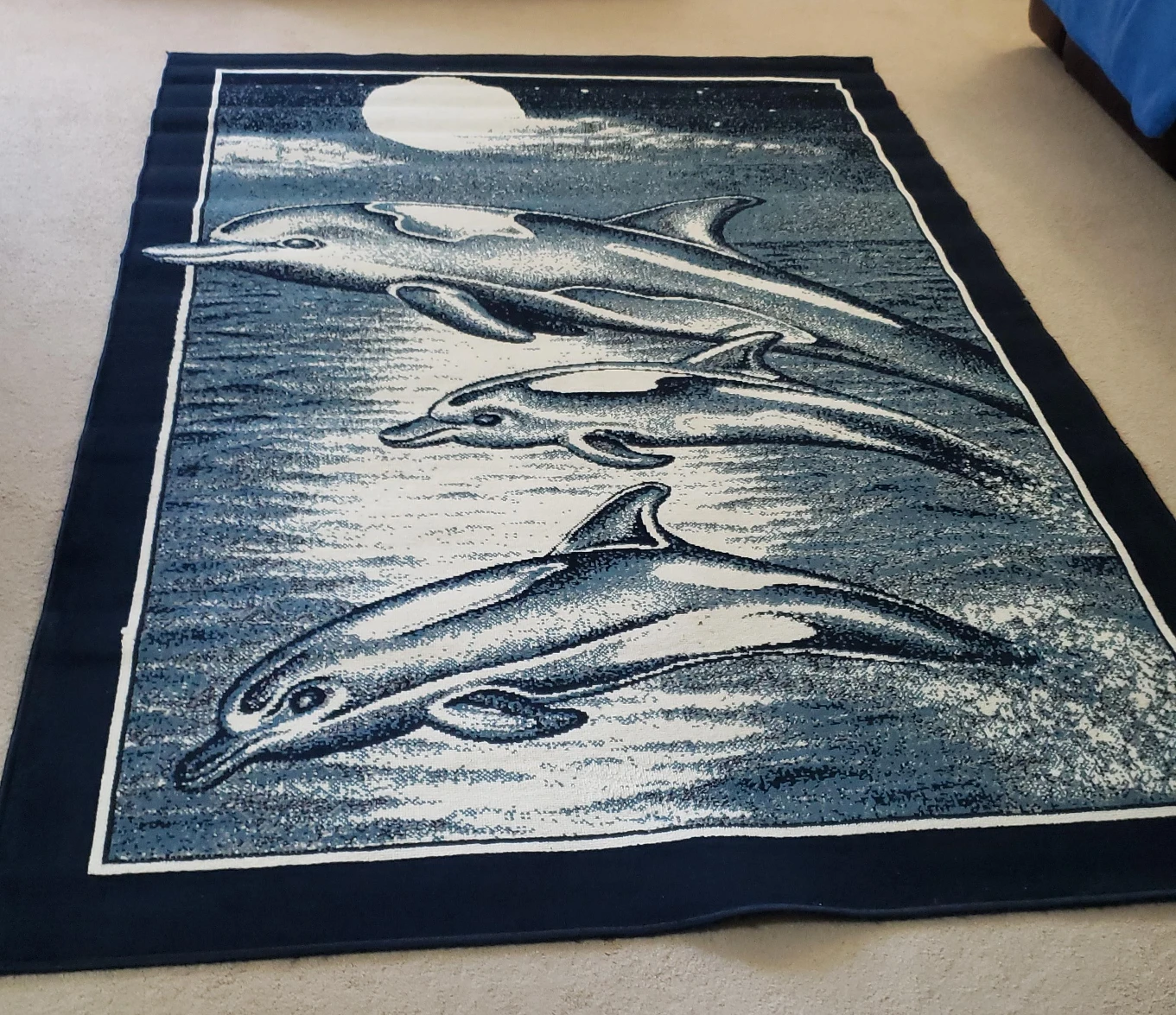 Area Rug 5'3" x 7'9" Dolphin Design thumbnail