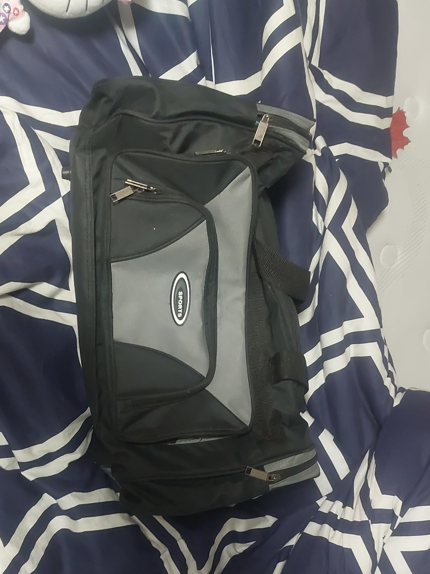 Sports Black and Grey Duffel Bag thumbnail