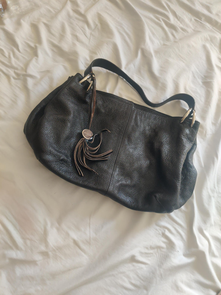 Furla Leather Shoulder Bag - Black