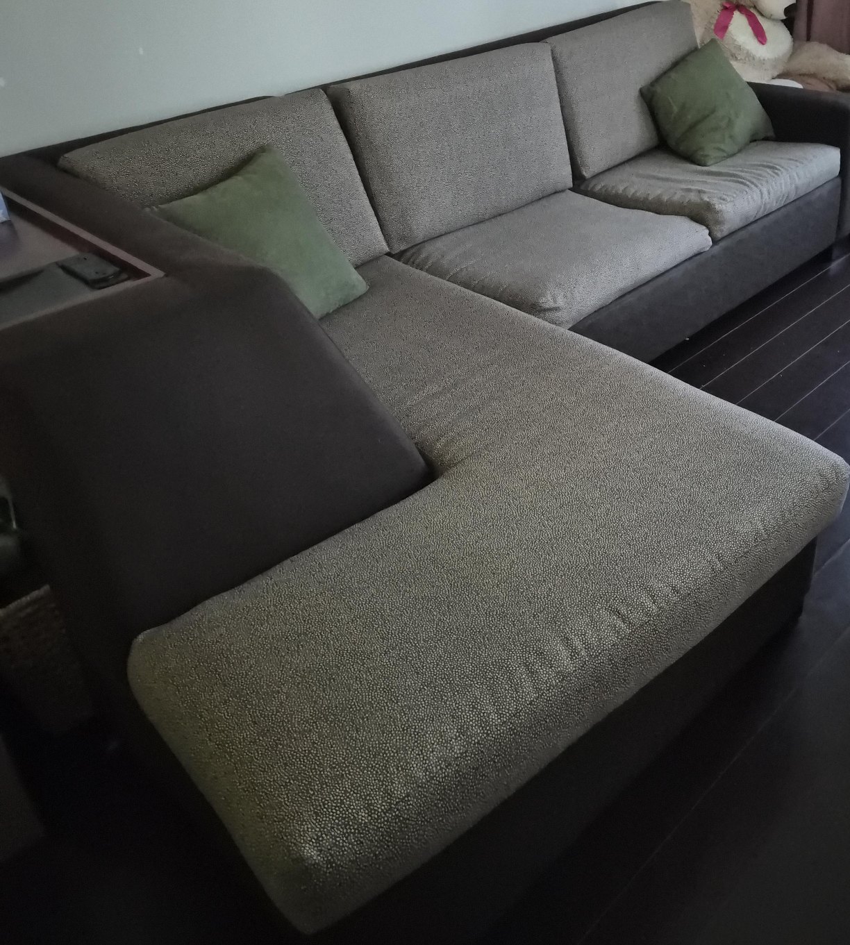 Sectional Sofa - Brown & Beige