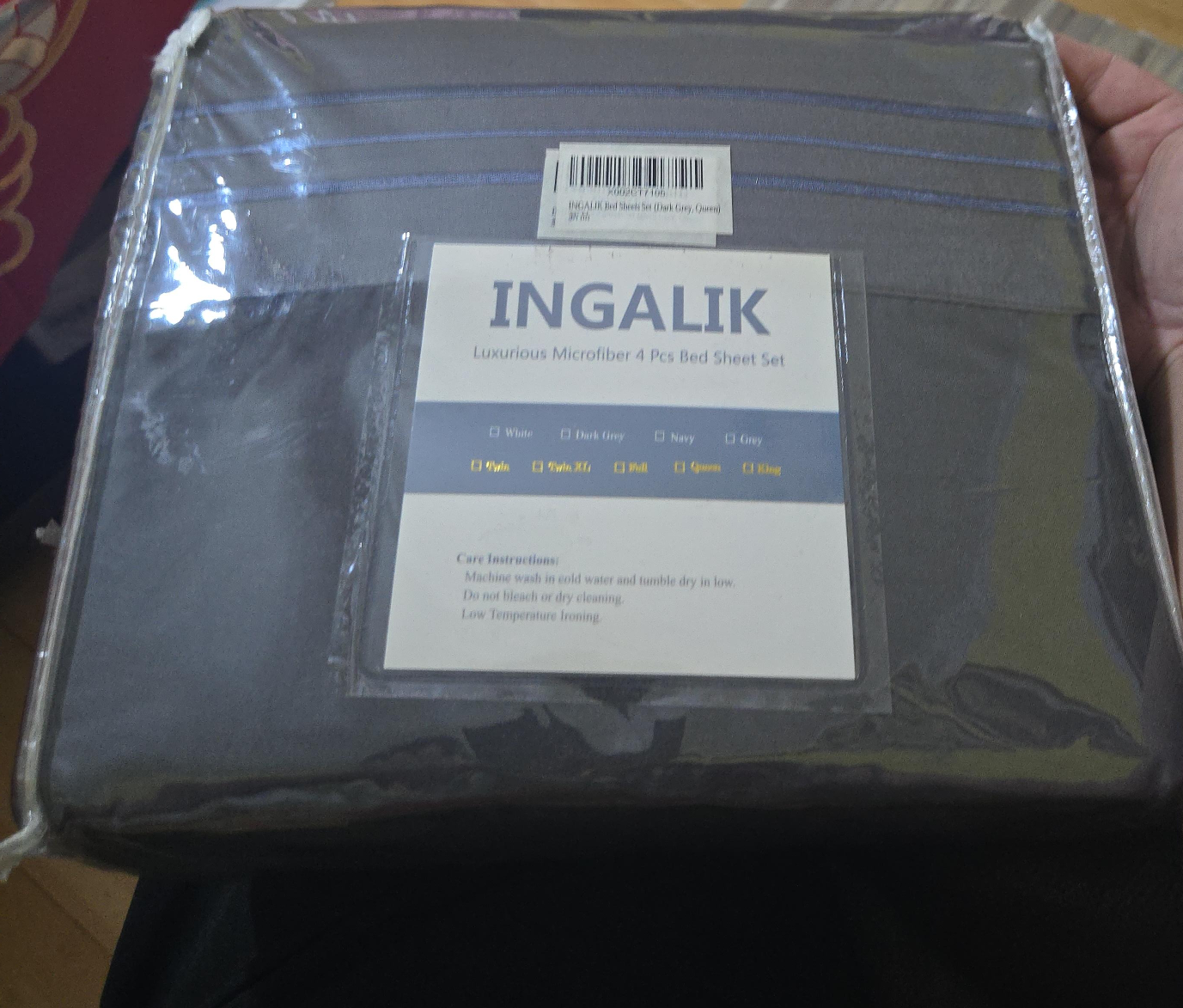 INGALIK Luxurious Microfiber 4 Pcs Queen Bed Sheet Set