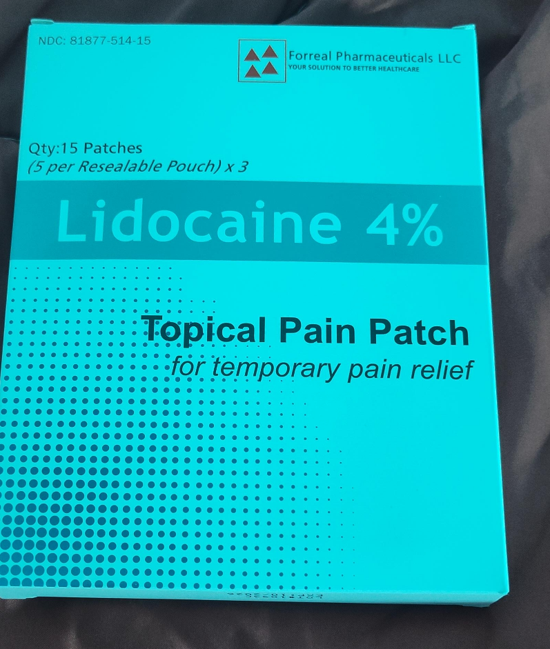 Forreal Pharmaceuticals Lidocaine 4% Topical Pain Patch thumbnail