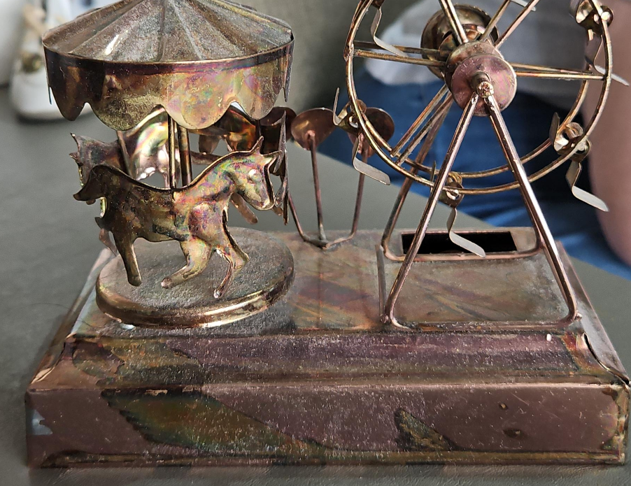 Vintage Metal Carousel & Ferris Wheel Music Box thumbnail
