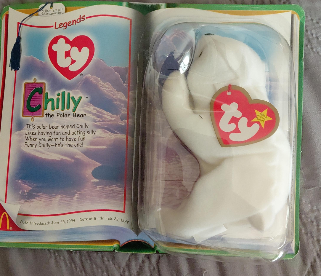 Ty Beanie Baby - Chilly the Polar Bear (New) thumbnail