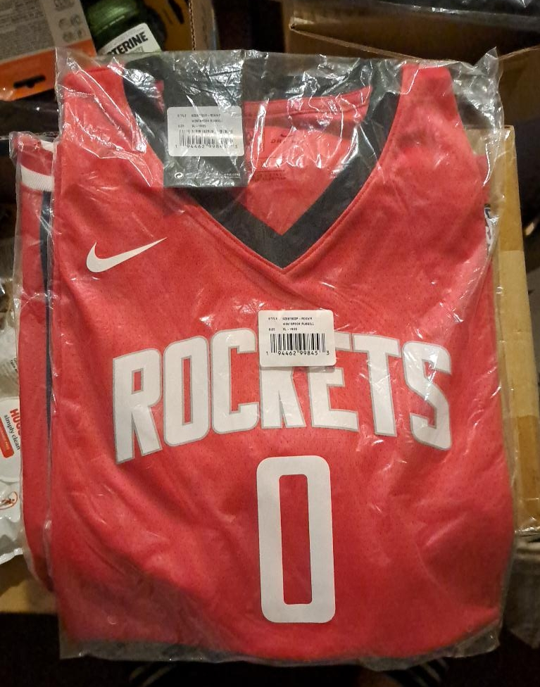 New Nike Houston Rockets Russell Westbrook Jersey Youth XL thumbnail