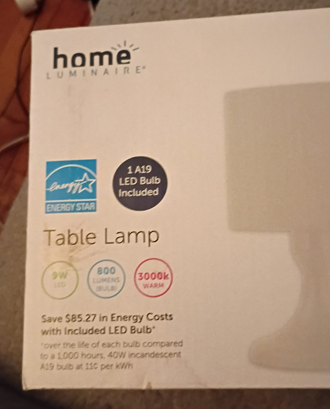 Home Luminaire Table Lamp - New in Box! thumbnail