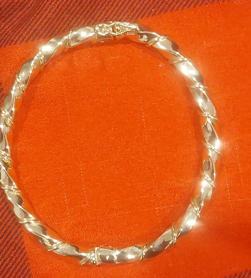 Gold Tone Bangle Bracelet thumbnail