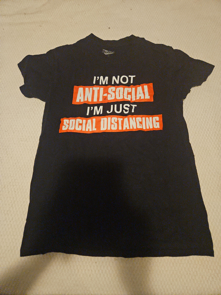 Black T-Shirt - I'm Not Anti-Social thumbnail