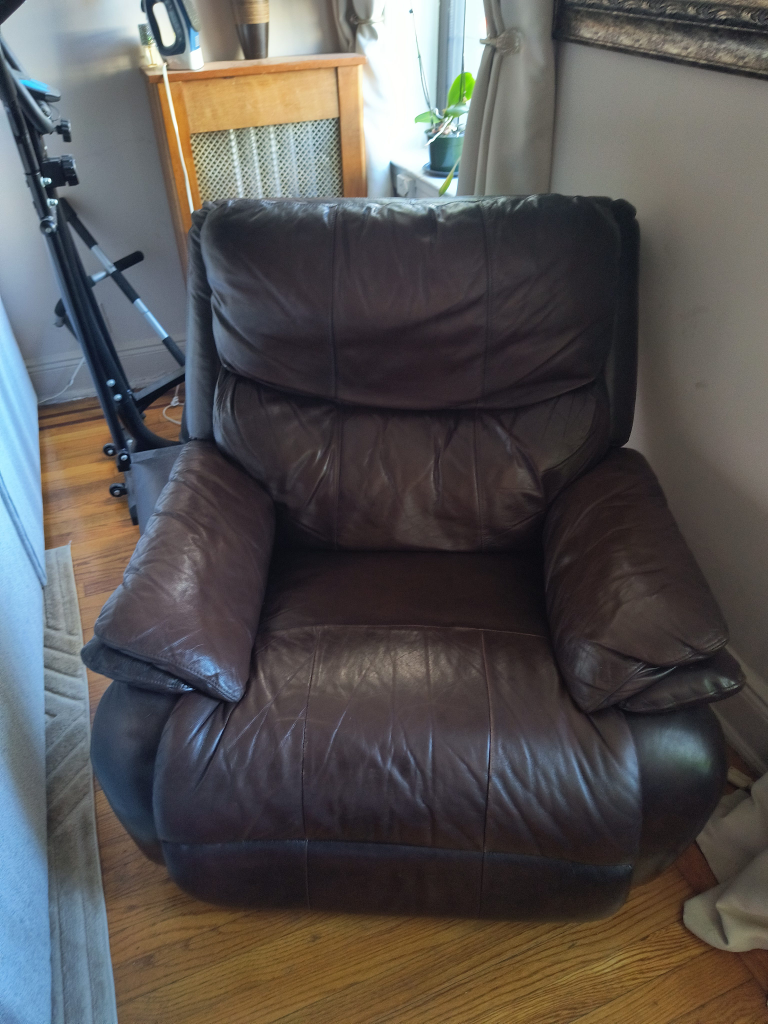Brown Leather Recliner Chair thumbnail