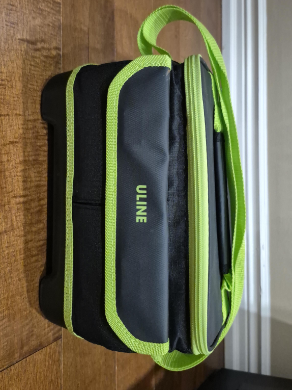Uline Insulated Lunch Bag - Black & Green