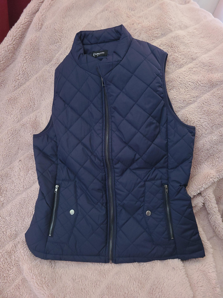 YOUTH/LADY FUNCLOTH Navy Blue Quilted Vest 🥕 thumbnail