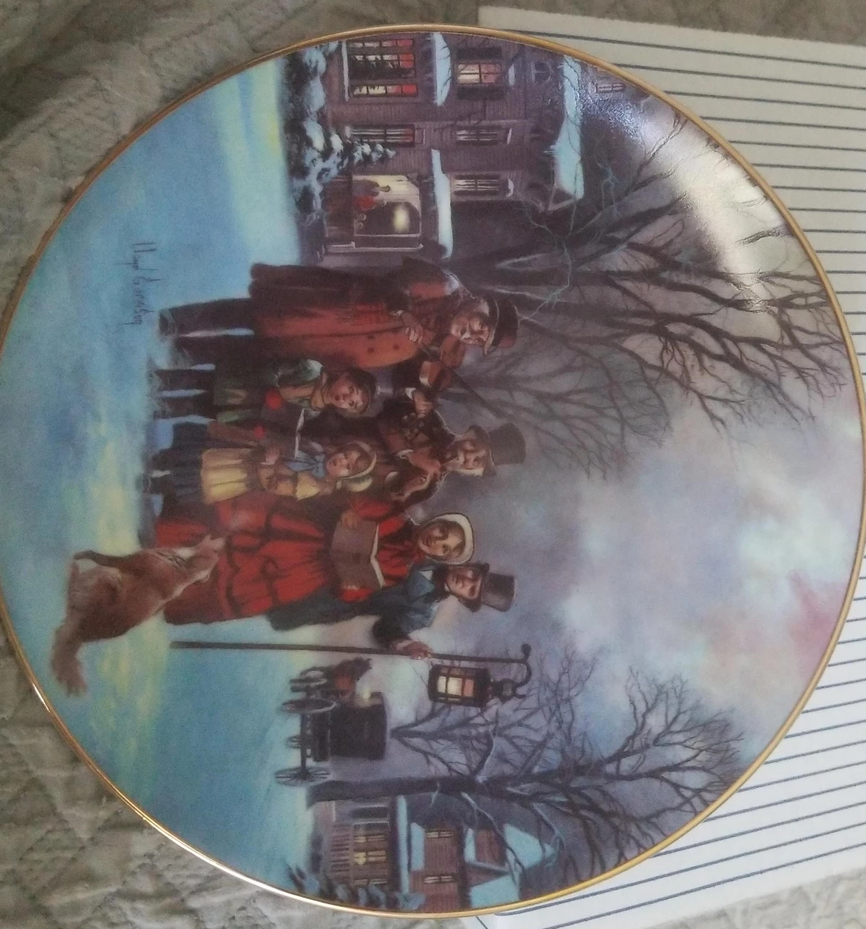 W.S. George "The Carollers" Plate - 1991 thumbnail