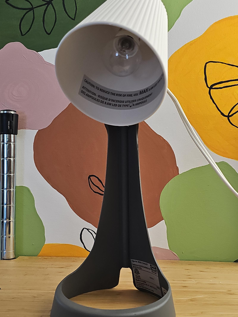 IKEA Table Lamp - Gray/White thumbnail