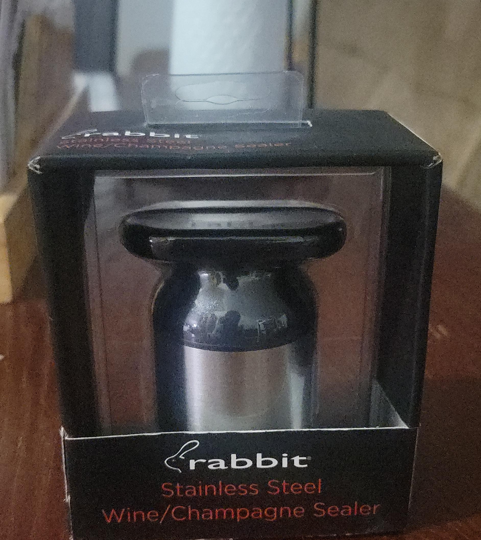 Rabbit Stainless Steel Wine/Champagne Sealer - New in Box! thumbnail