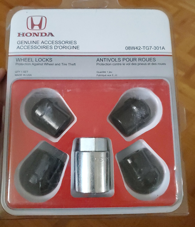 Honda Genuine Accessories Wheel Locks 08W42-TG7-301A thumbnail