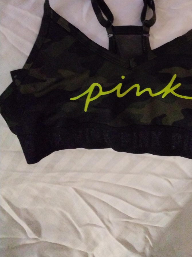 PINK Camo Sports Bra thumbnail
