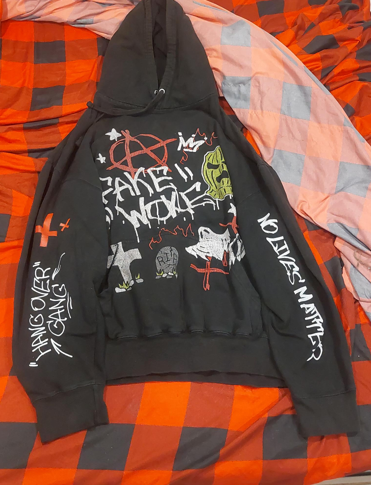 Black Graphic Print Hoodie thumbnail