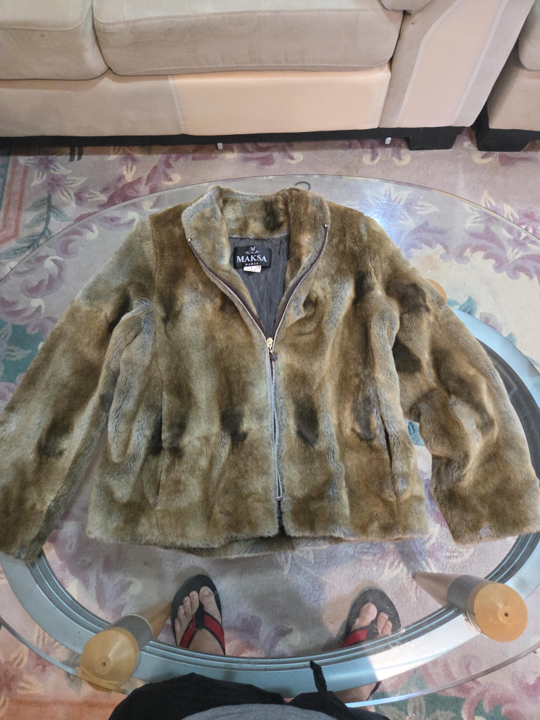 Maksa Paris Faux Fur Jacket - Size L thumbnail
