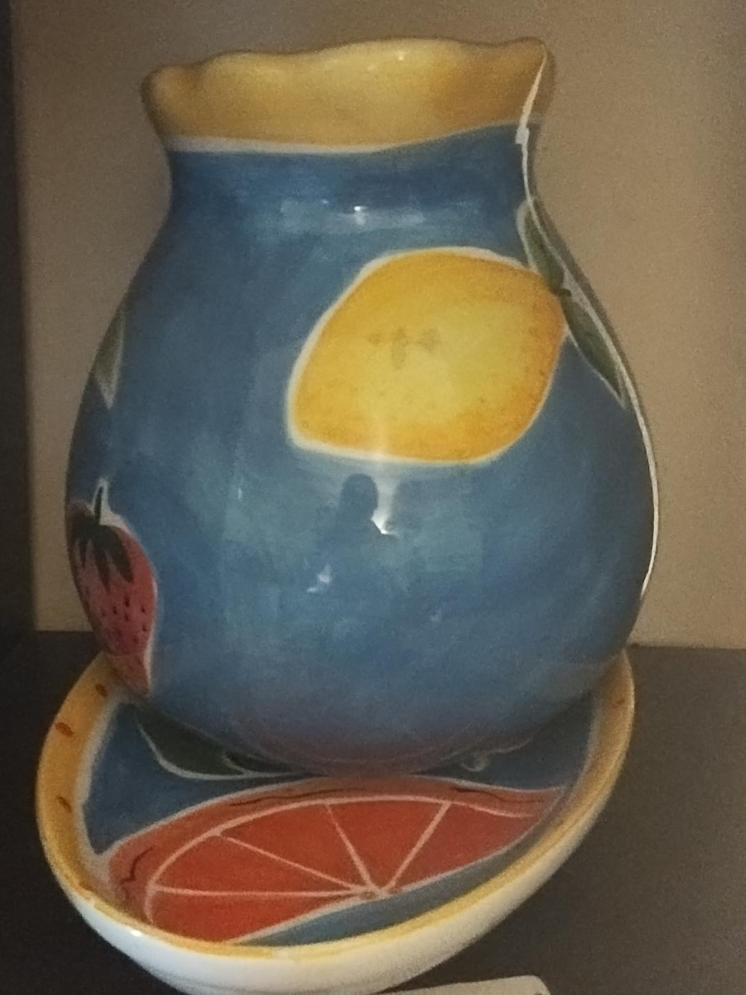 Ceramic Pitcher and Dish Set