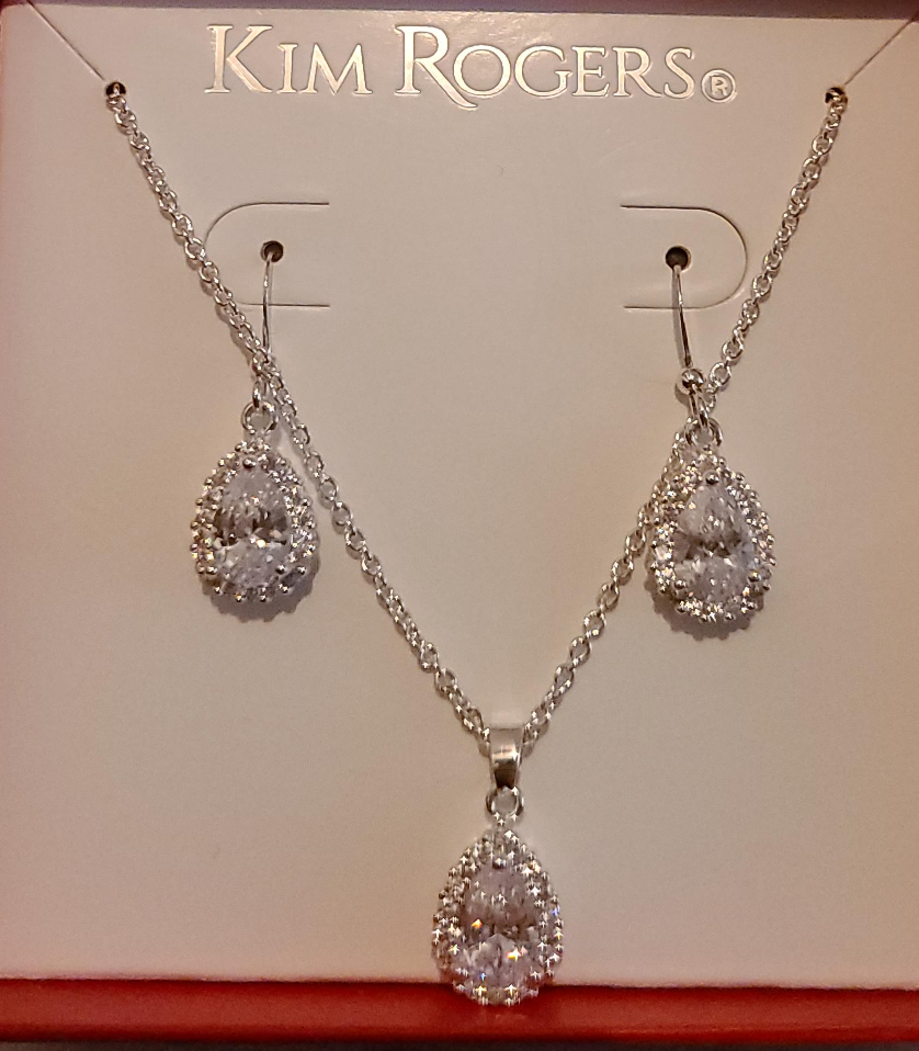 Kim Rogers Silver Necklace & Earrings Set thumbnail