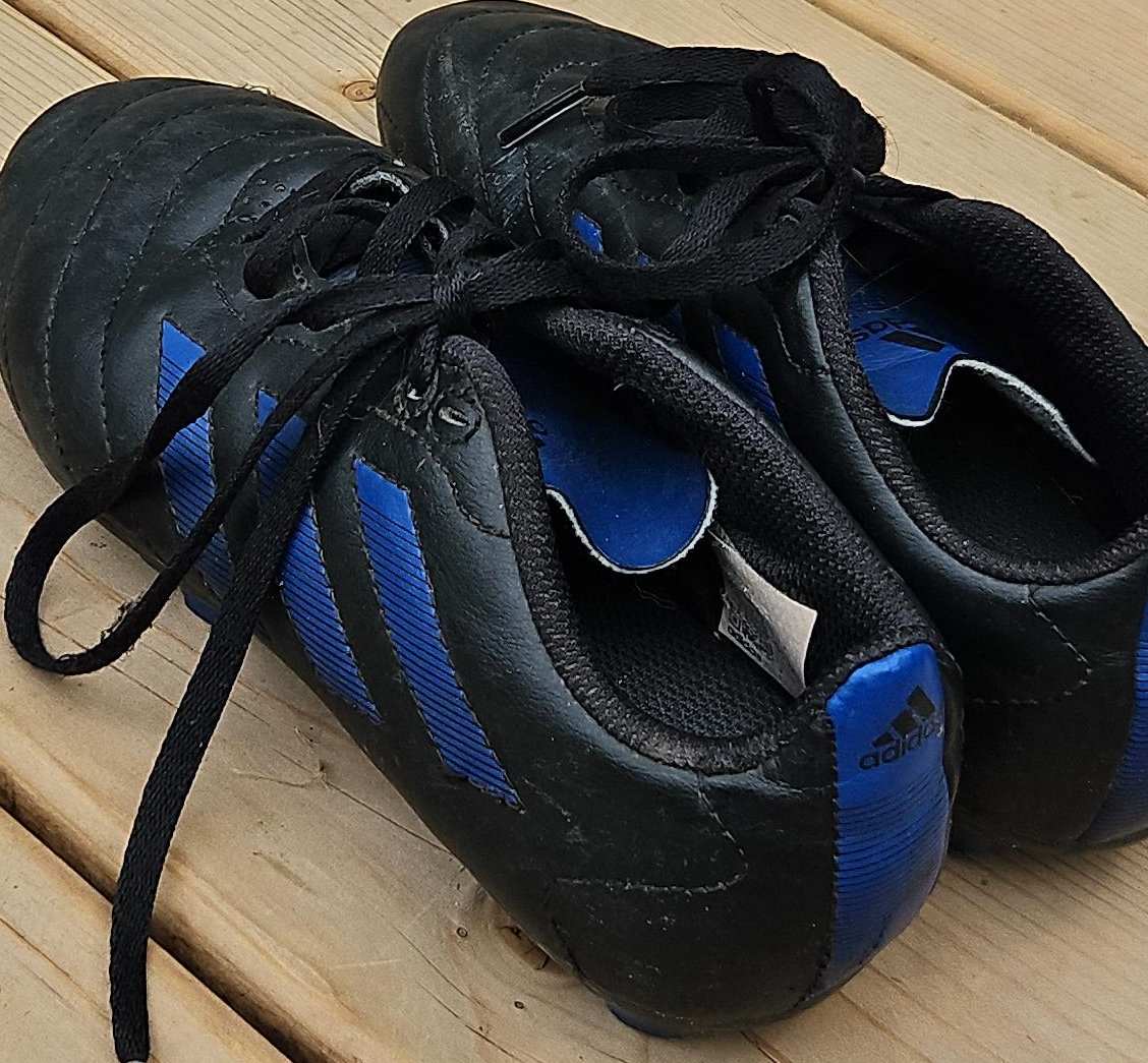 Adidas Black & Blue Soccer Cleats thumbnail
