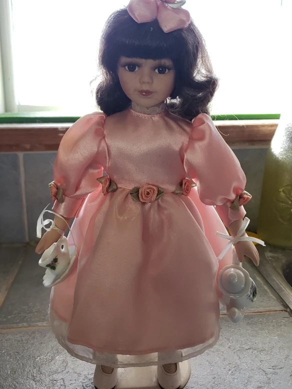 Porcelain Doll in Pink Dress thumbnail
