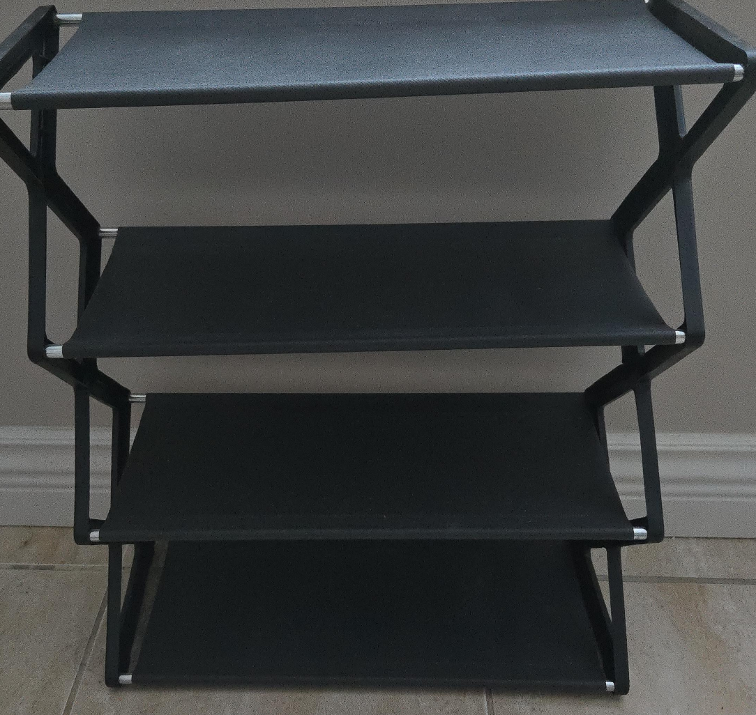 4-Tier Shoe Rack - Black
