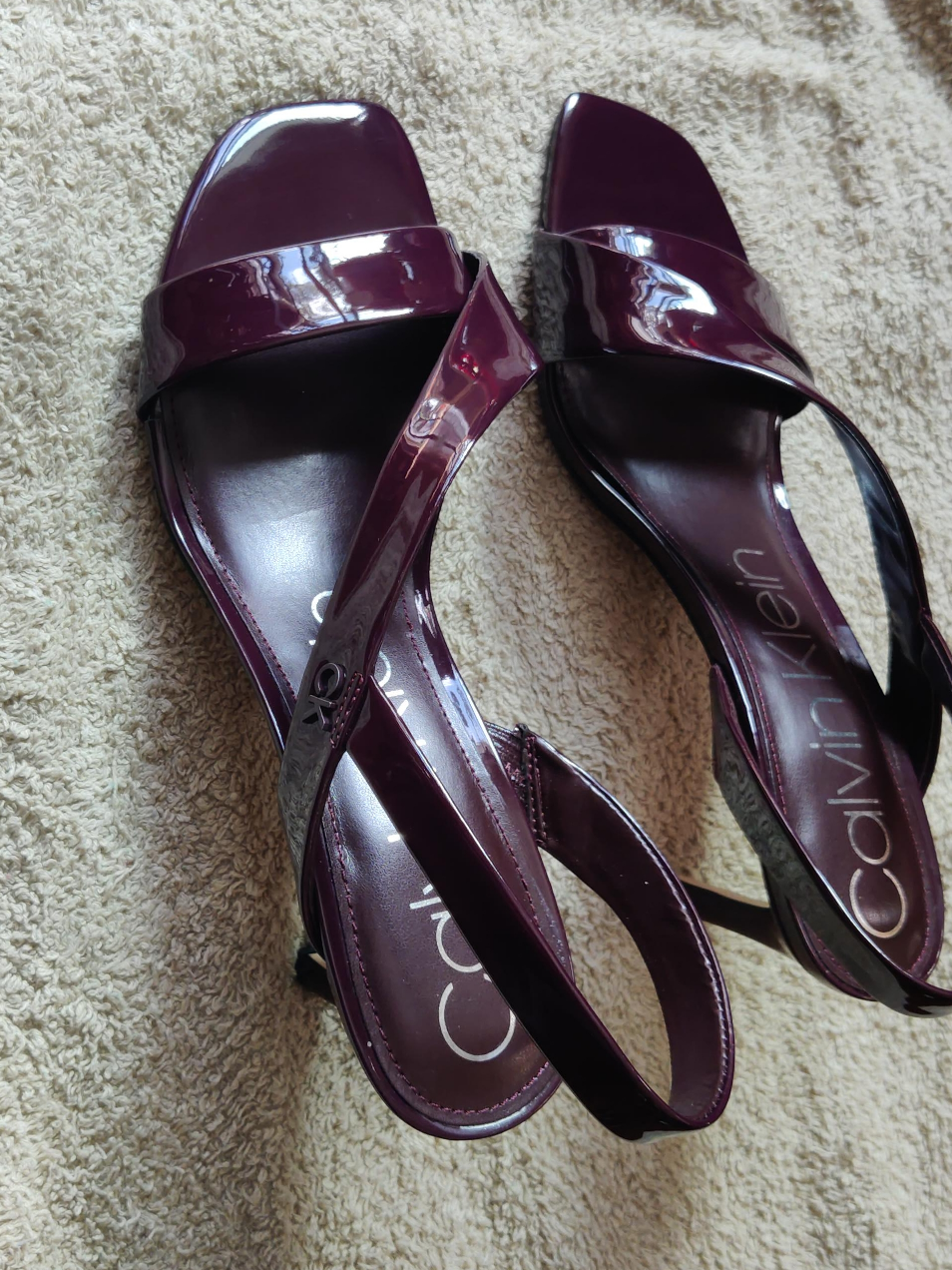 Calvin Klein Purple Slingback Heels - Size 11M thumbnail