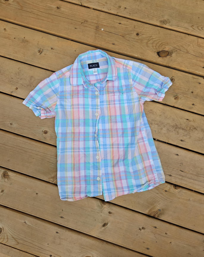 The Children's Place Plaid Shirt - Size 7/8 thumbnail