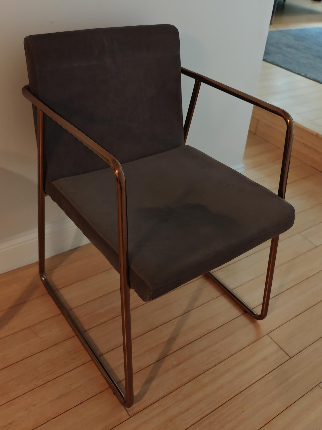 Modern Accent Chair - Brown & Copper thumbnail