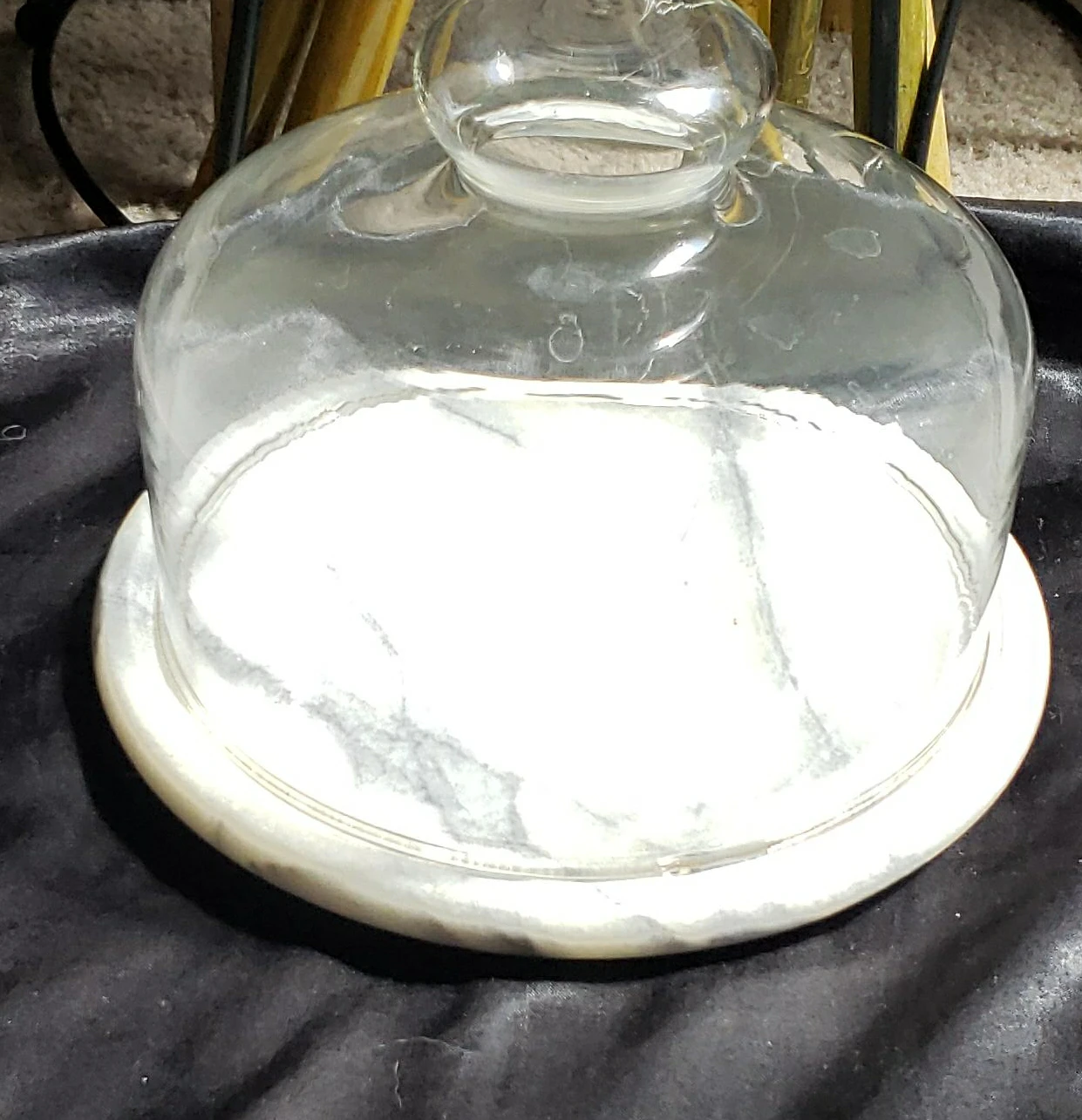 Glass Cloche with Marble Base thumbnail