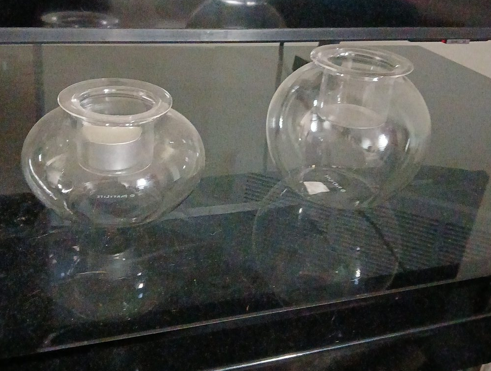 glass tea light candle decoration🥕🥕 thumbnail