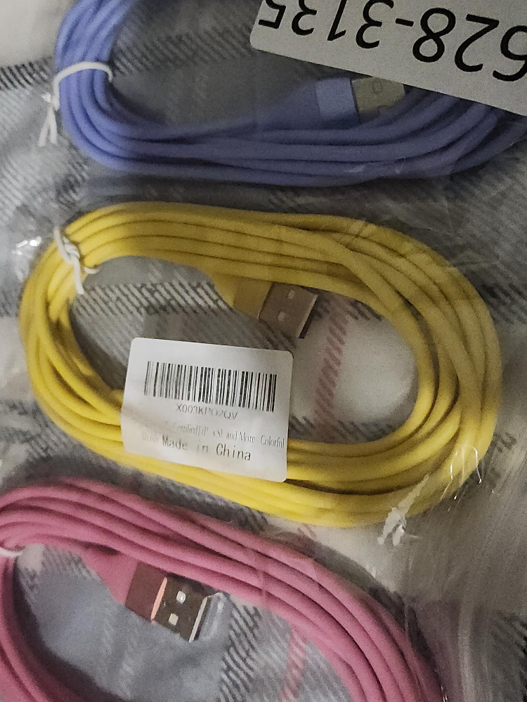 Colorful USB Cables (Pink, Yellow, Purple) thumbnail