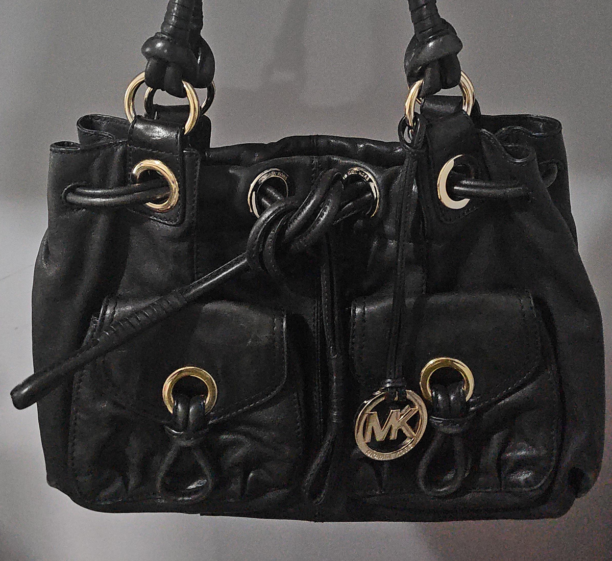 Michael Kors Black Leather Shoulder Bag