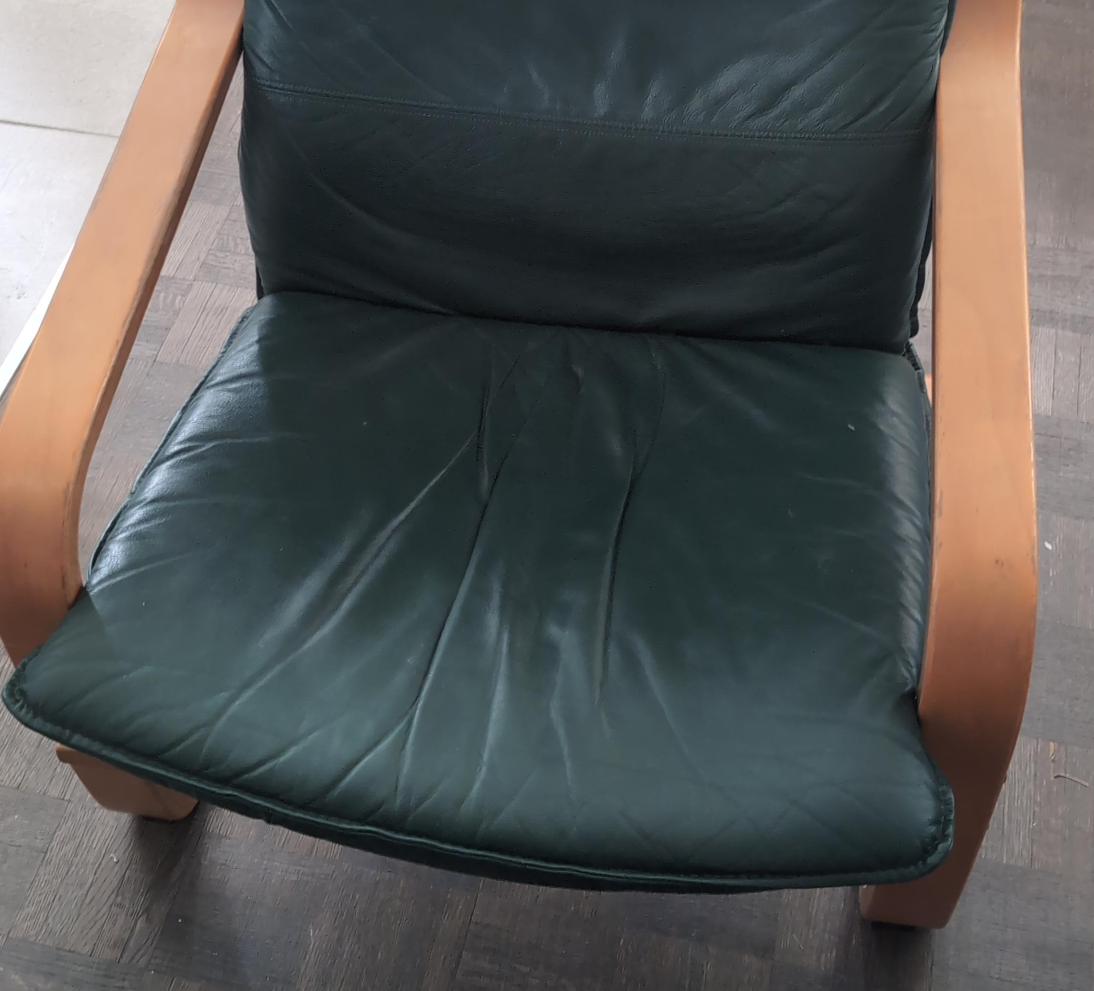 Poang Chair - IKEA - Green Leather thumbnail